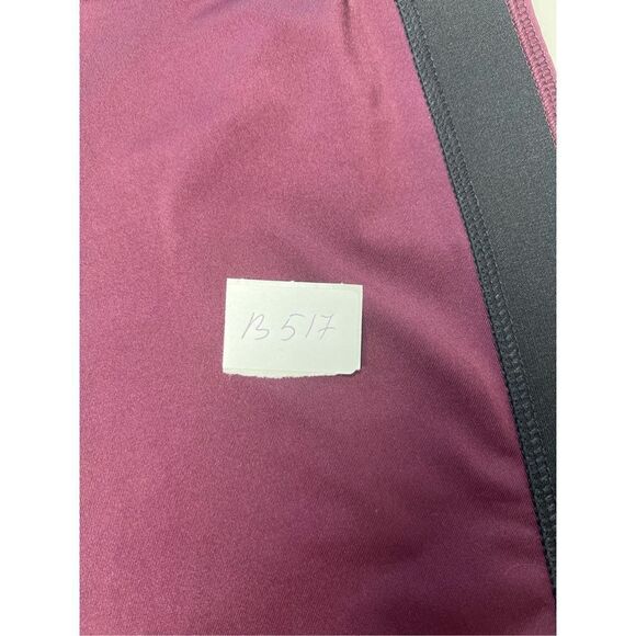 Crivit Athletic Leggings High Rise Purple Black Size M - Picture 7 of 7